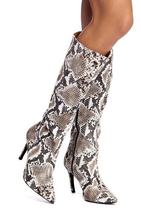Snake Skin Faux Leather Boots | Windsor Stores