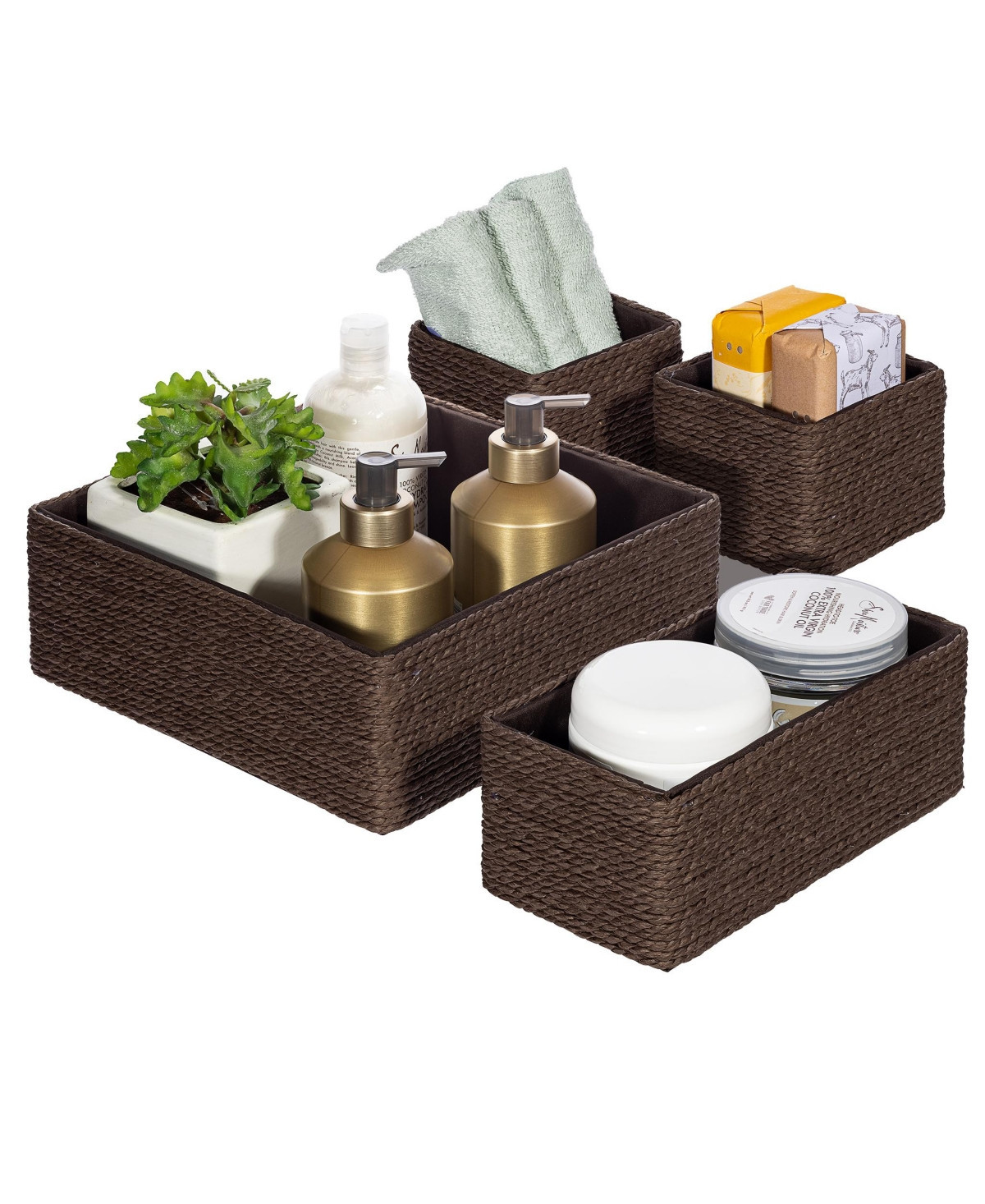 Sorbus Storage Baskets - Woven Paper Rope Material - Brown | Macy's