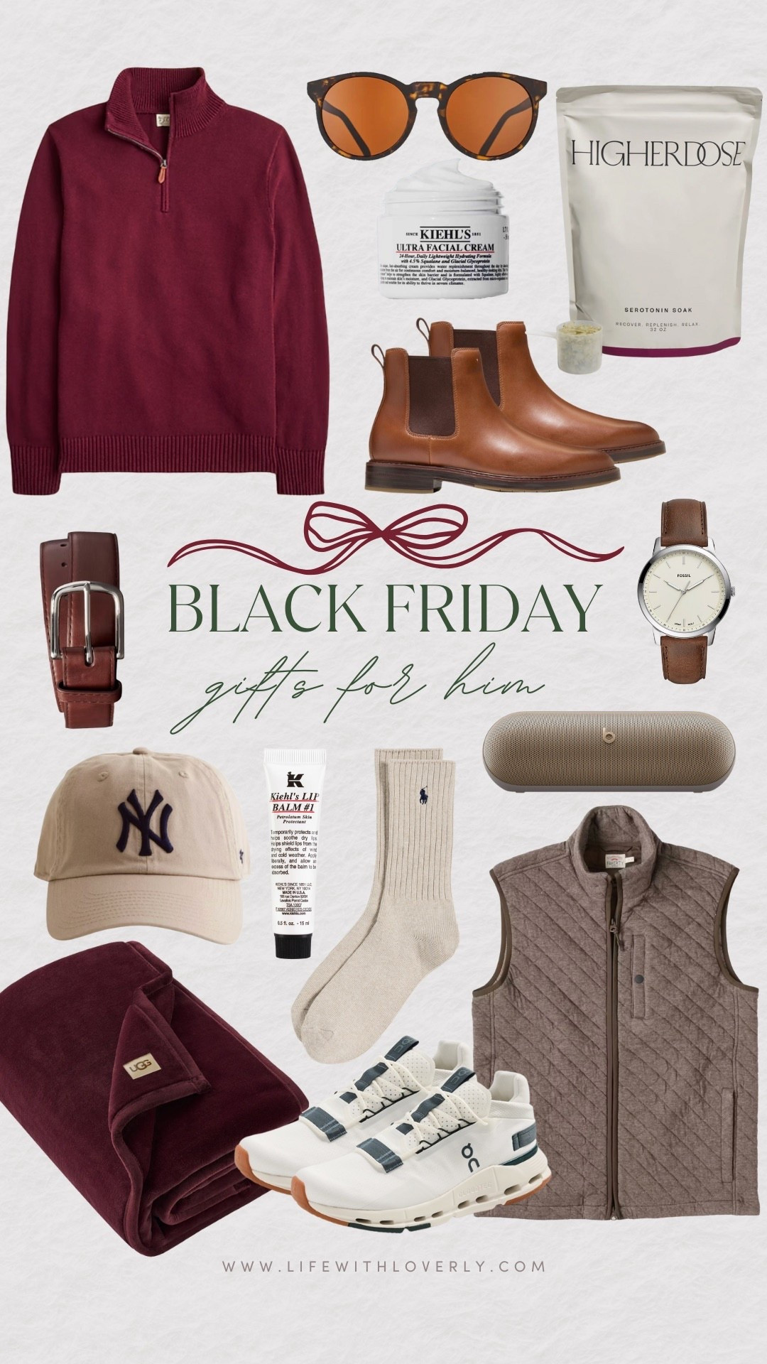 Amazing gift ideas for any guy in your life! This burgundy quarter zip is a classic piece he will wear for years! 


Life with loverly, gift guide, gifts for him, vest, watch, Chelsea boots, men’s gifts, gifts for husband 

#LTKMens #LTKGiftGuide #LTKCyberWeek
