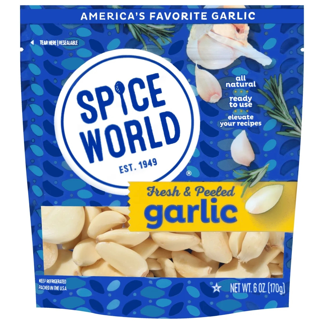 Spice World Fresh & Peeled Garlic 6 oz | Walmart (US)