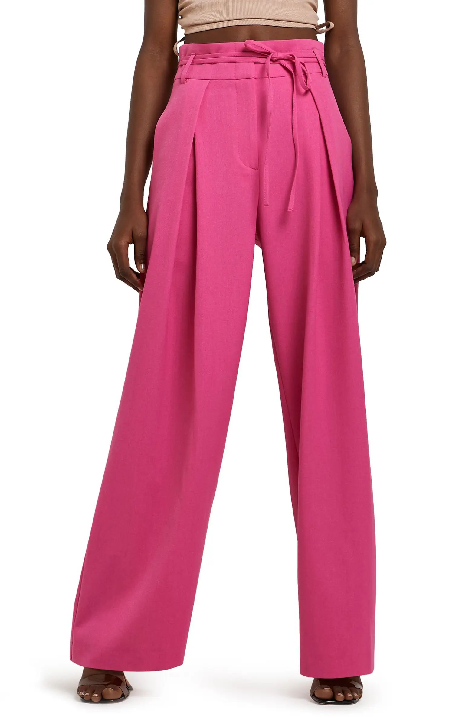 River Island High Waist Wide Leg Trousers | Nordstrom | Nordstrom