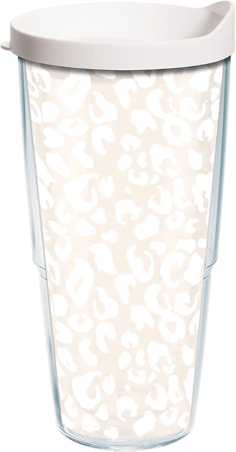 Tervis Leopard Collection Made in USA Double Walled Insulated Tumbler Travel Cup Keeps Drinks Cold & Hot, 24oz, Frost | Amazon (US)