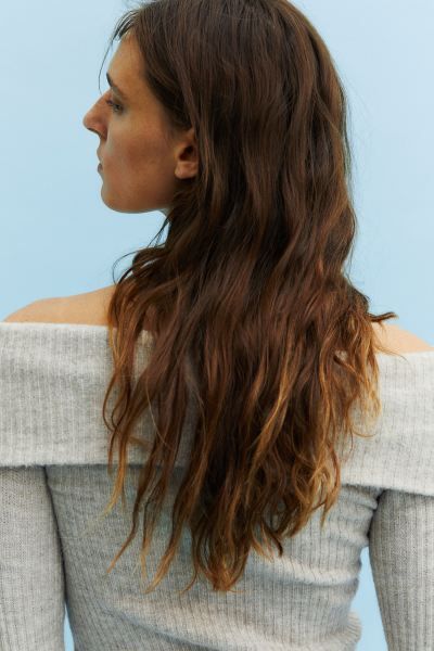 Off-the-shoulder Sweater - Light taupe melange - Ladies | H&M US | H&M (US + CA)