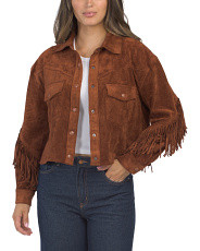 Faux Suede Fringe Jacket | Designer Clothing | Marshalls | Marshalls