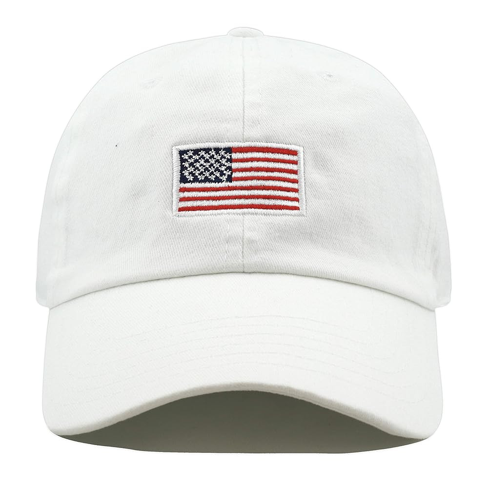 USA Flag & Embroidery Premium 100% Cotton Low Profile Adjustable Baseball Dad Cap | Amazon (US)