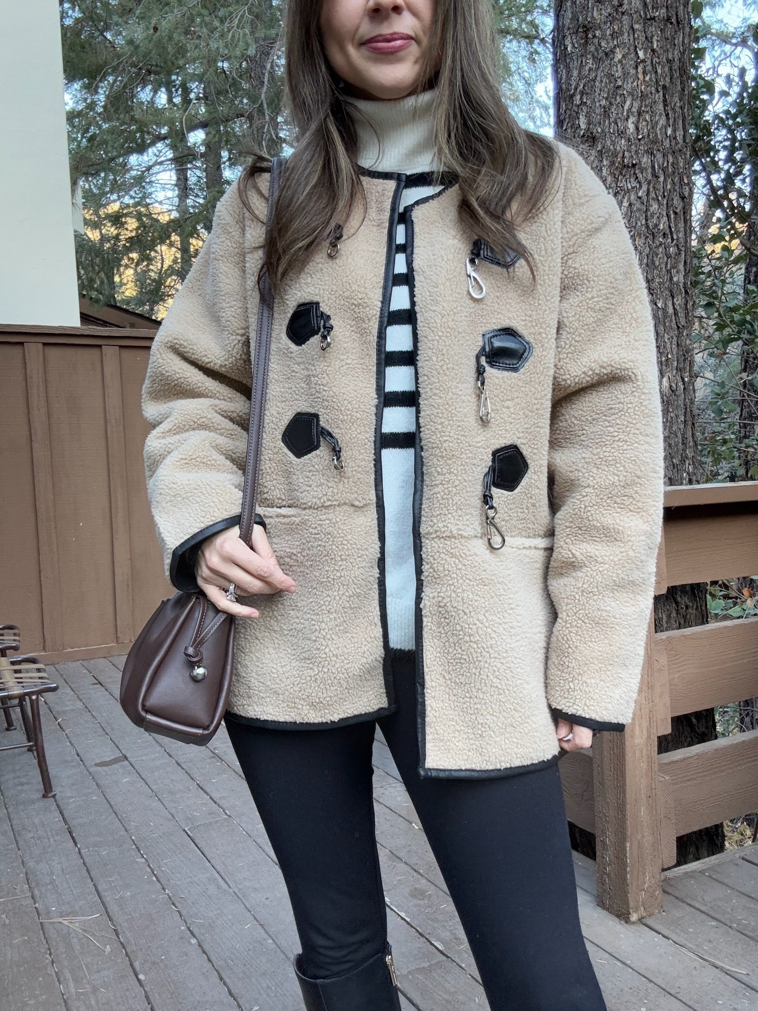 Chic Sherpa jacket outfit for winter wear it over black leggings and a cozy sweater for a cute petite friendly outfit 



#LTKSeasonal #LTKPetite #LTKHoliday
