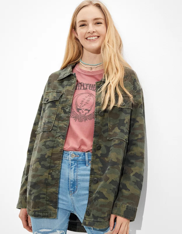 AE Military Shacket | American Eagle Outfitters (US & CA)