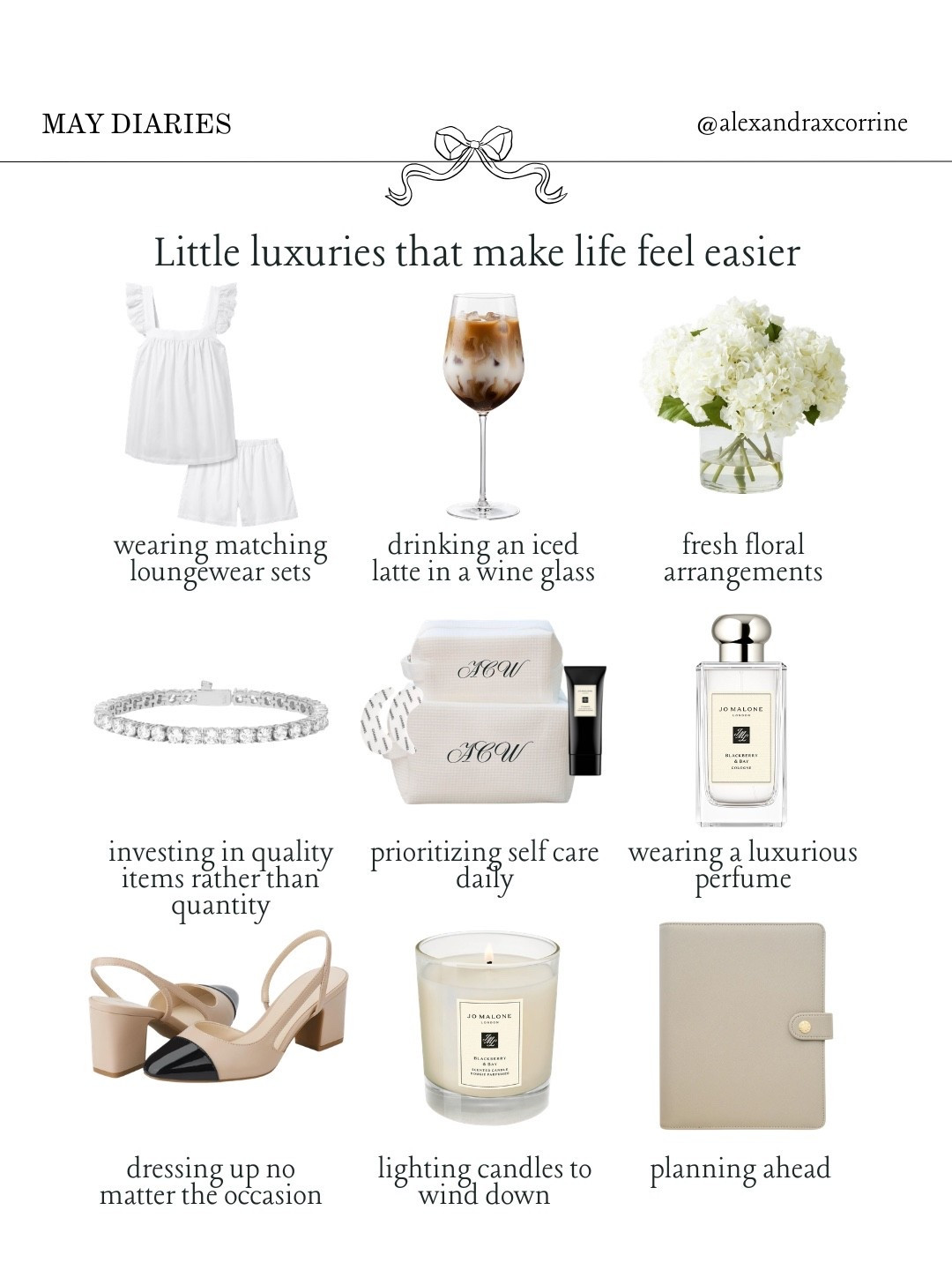 Little luxuries that make life feel easier 🥂🤍

#luxuryaesthetic #chicliving #elegantliving #moodboardaesthetic #pinterestinspo 

[ I’m a girl who loves, things I find incredibly chic trend, daily little luxuries, soft luxury aesthetic, chic elegant style, chic girl luxury aesthetic, Pinterest mood board aesthetic ]

#LTKdayinmylife #LTKSeasonal