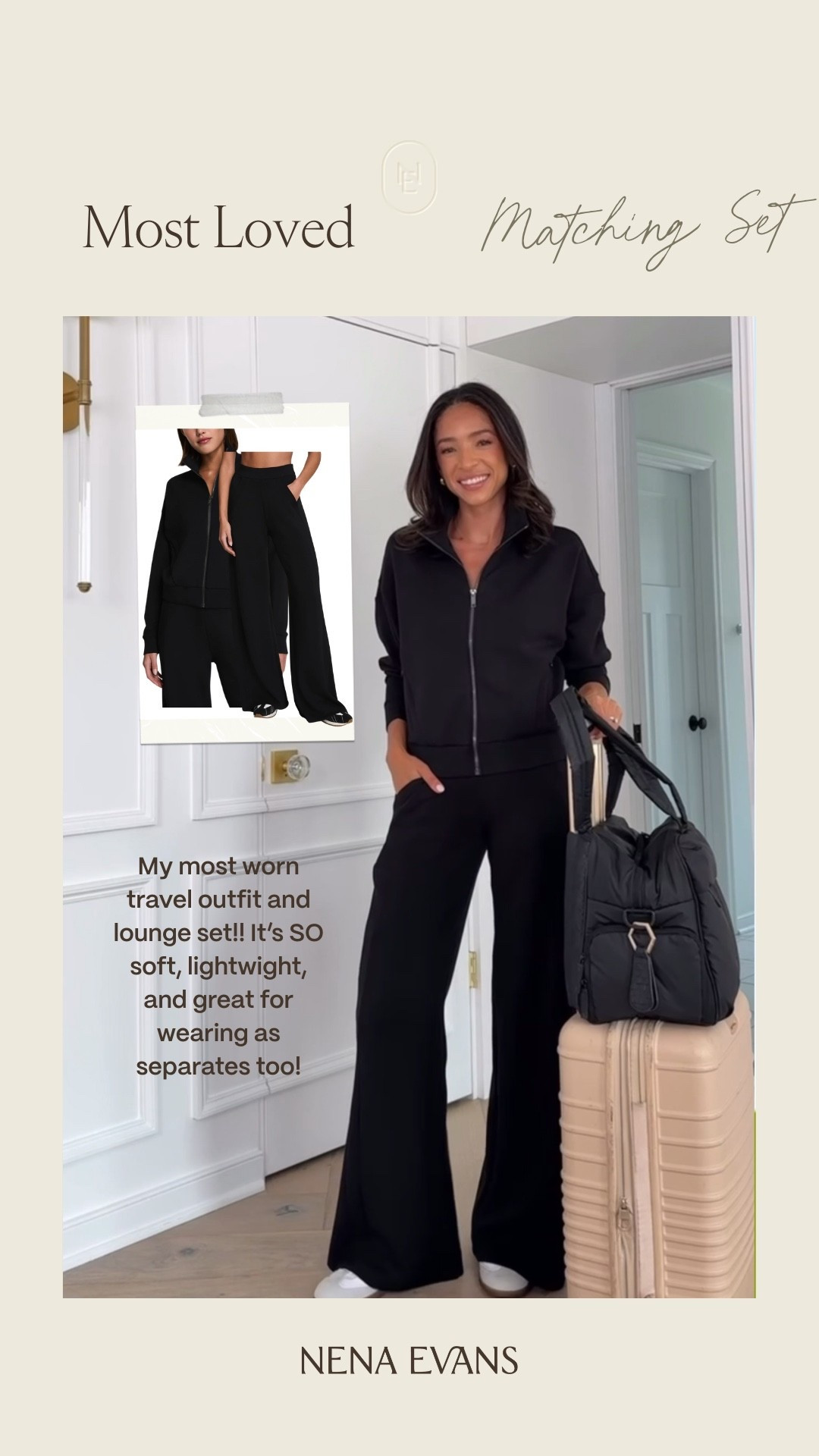 Your most loved last week! My go-to travel and lounge set! Wearing size S long sleeve top, size S jacket and size XS tall pants Winter outfit Winter style Winter fashion Travel outfit Airport outfit

#LTKTravel #LTKSeasonal