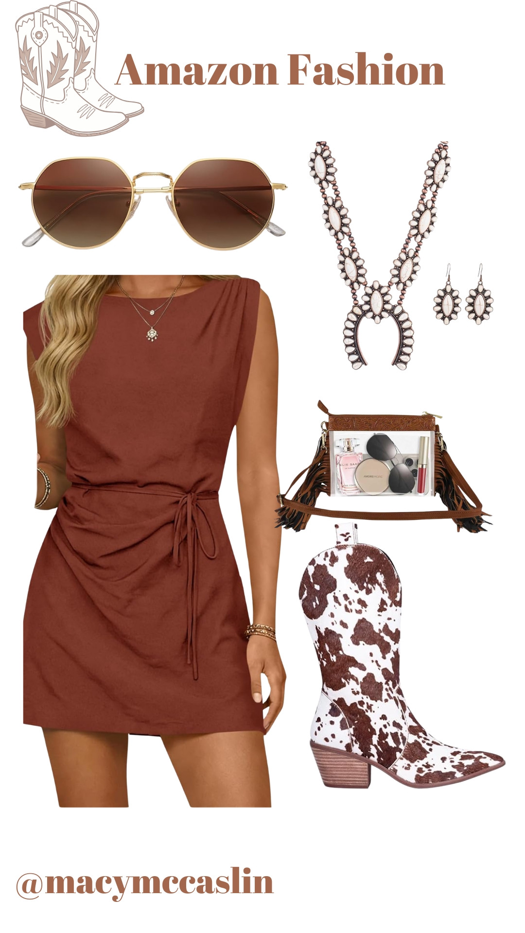 Found these chic western-inspired pieces on Amazon! Perfect for a stylish day out. 🌵🤠 #westernstyle 

 #LTKootd #LTKSeasonal #LTKSaleAlert