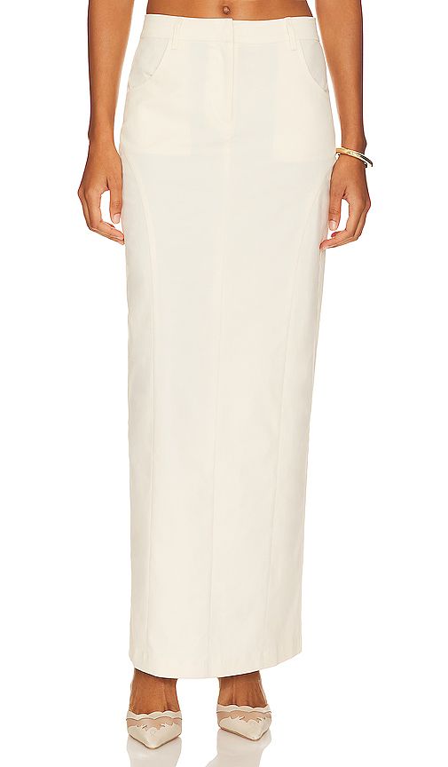 Jo Maxi Skirt in Taupe | Revolve Clothing (Global)