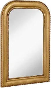 Hamilton Hills 36" x 24" Classic Gold Framed Polished Glass Top Round Corner Mirror | Thick Arche... | Amazon (US)