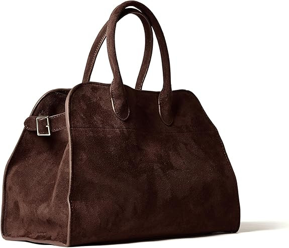 Brown Faux Suede Handbag Tote Hobo Bag for Women 2025, Women'S Top-Handle Handbags, 15” Large C... | Amazon (US)
