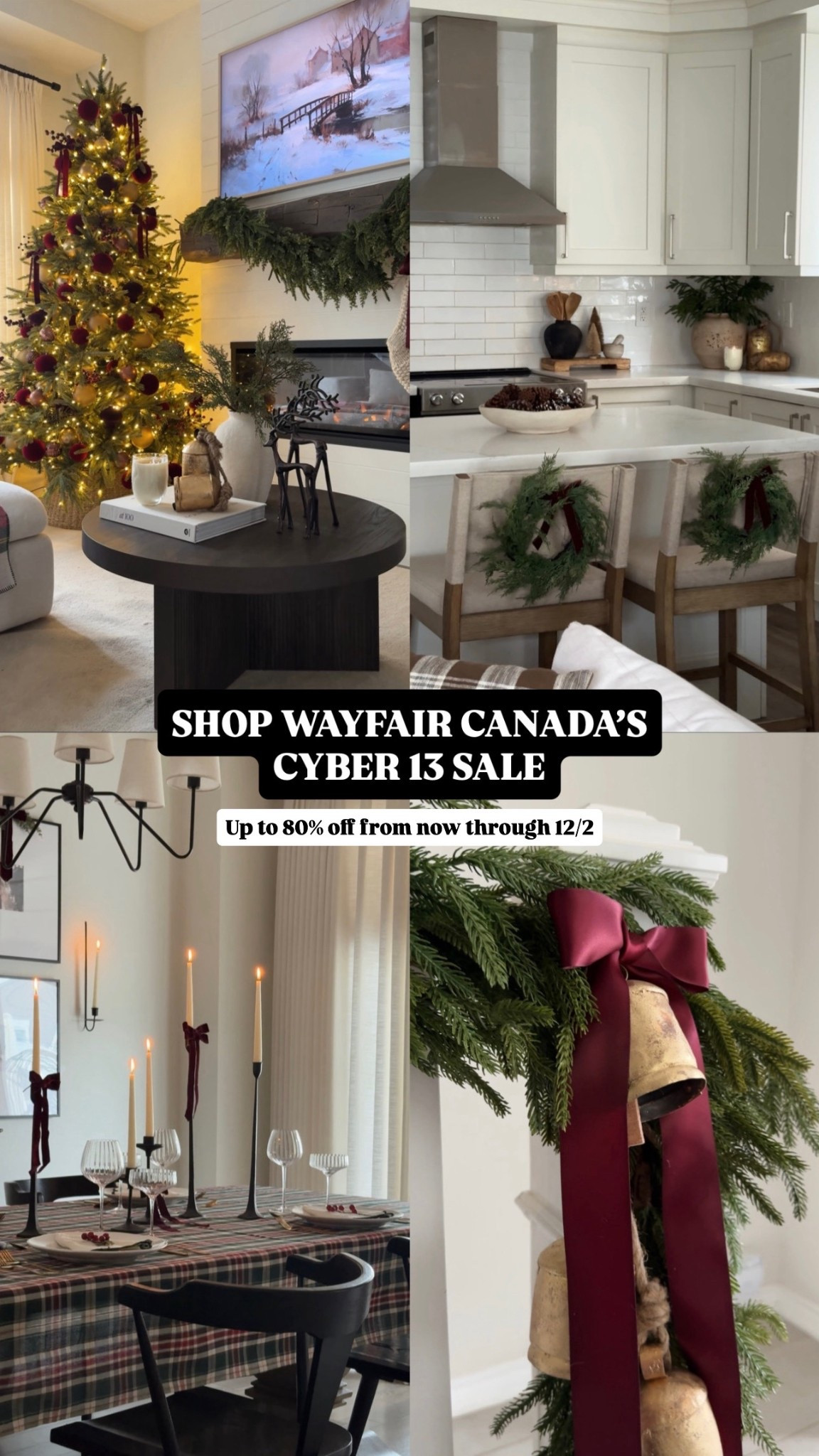 It’s time to get your home ready for the holiday’s... from now through December 2nd you can shop holiday essentials with fast shipping and up to 80% off during Wayfair Canada’s Cyber 13 sale! There’s nothing I love more than a home that feels lived in - where the kitchen smells like something baking, the table’s ready for one more plate, and the living room feels like a soft landing after a long day. With a little help from @wayfaircanada, our spaces feel extra warm and welcoming this season.. ready for cozy nights, holiday gatherings, and all the moments that make this time of year so special. #WayfairCAHome #WayfairCAPartner