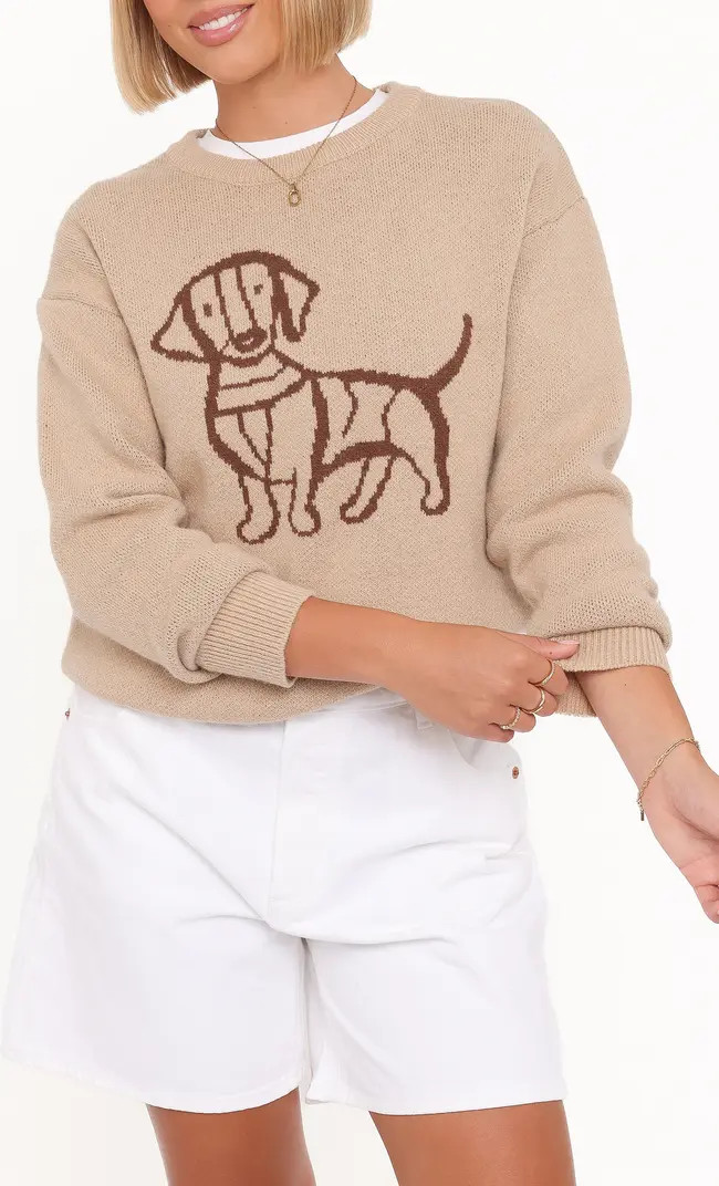 Amber Dachshund Crewneck Sweater | Nordstrom