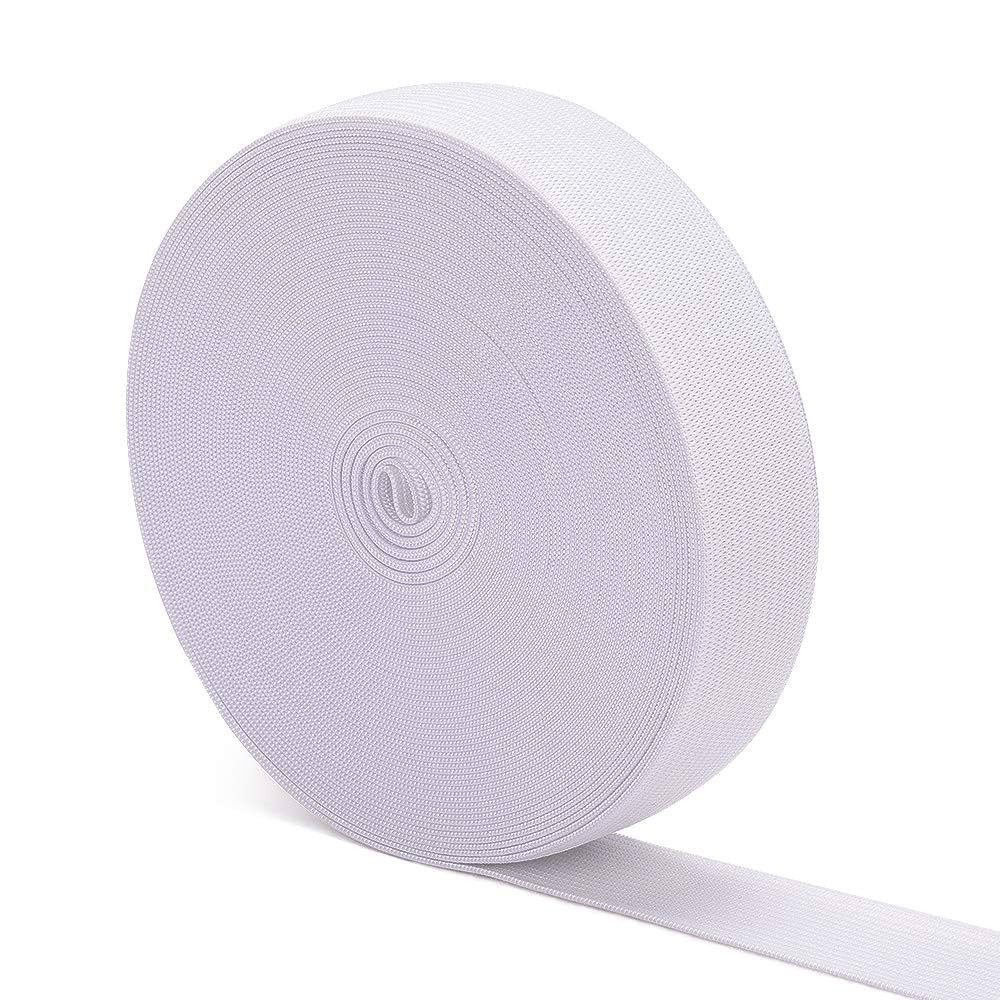 Elastic Bands for Sewing White 1 Inch 12 Yard High Elasticity Knit Spool Sewing Band for Waistban... | Amazon (US)