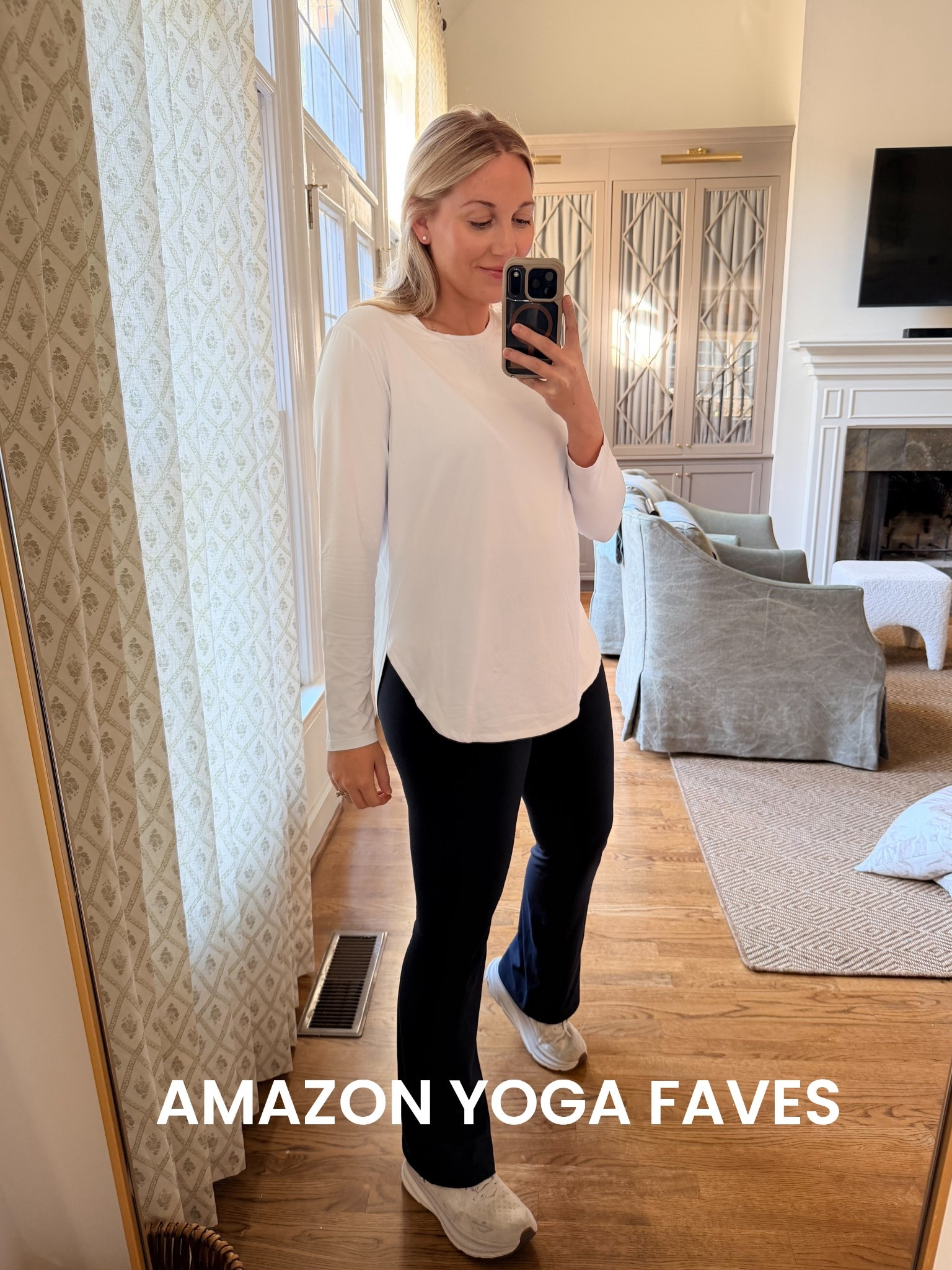 Lululemon who?! This long sleeve top is a must have. I sized up one to the large. Wearing medium in these CRZ yoga leggings. So dang soft! 

#LTKActive #LTKmomlife #LTKFindsUnder50