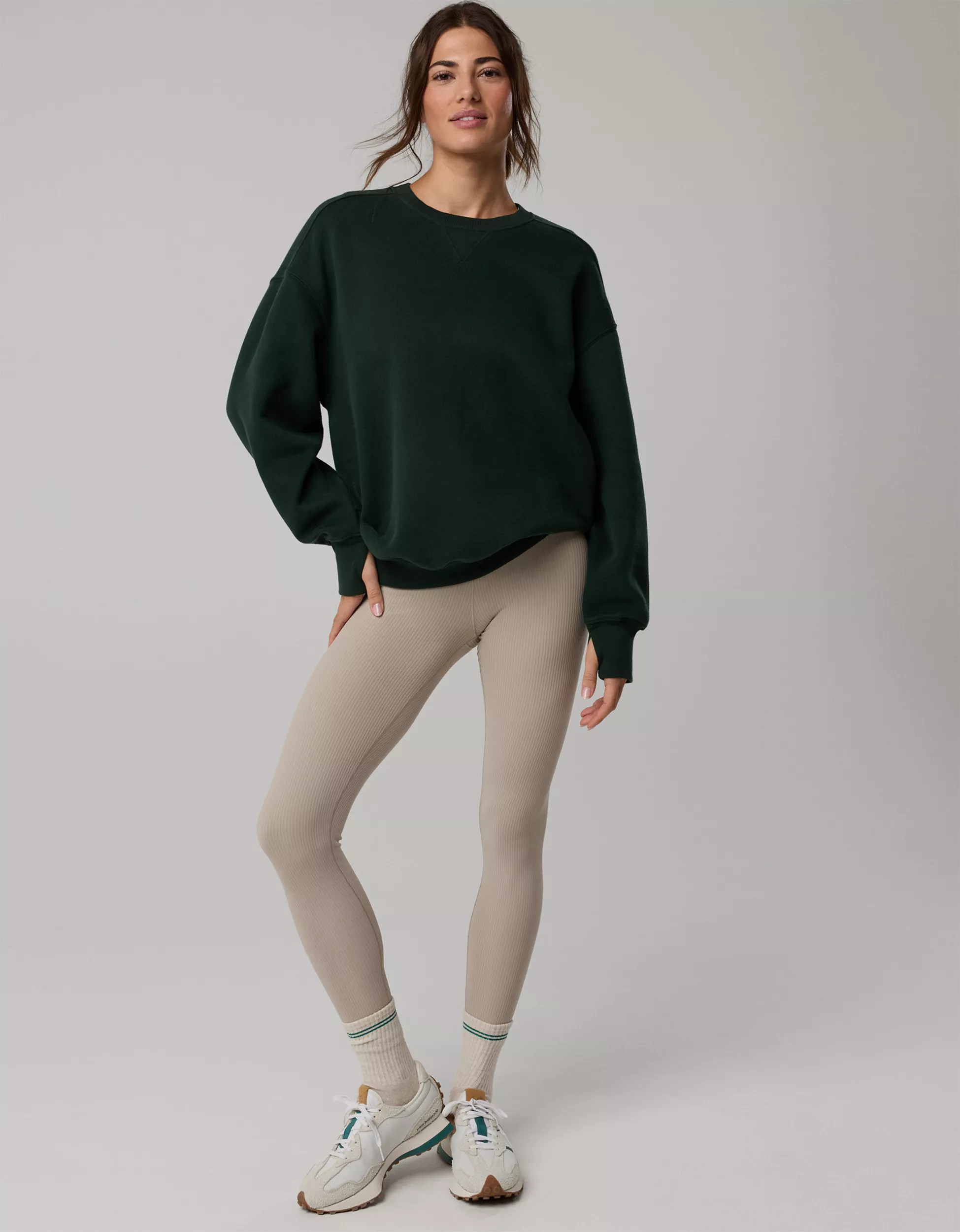 OFFLINE By Aerie Cloud Fleece Oversized Crewneck Sweatshirt | Aerie