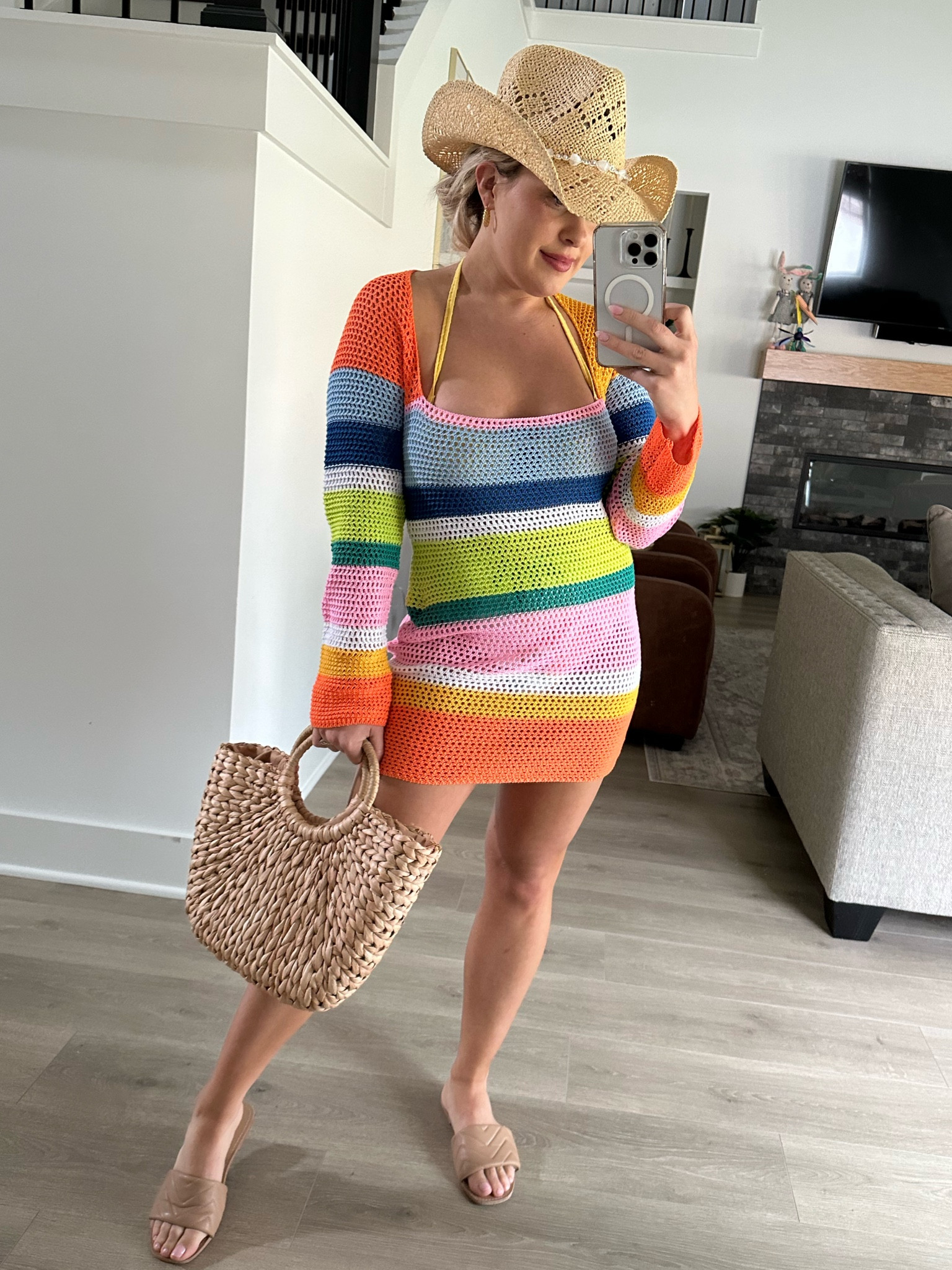 Amazon crochet coverup size small and true to size. Amazon cowboy straw hat. Amazon straw purse. #springbreakfinds #springfinds #affordablefashion #springoutfits #resortwear #affordablestyle

#LTKunder50 #LTKswim #LTKtravel