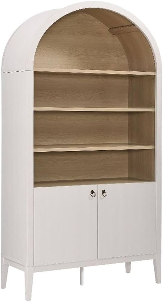 Modway Nolan Tall Arched Storage Display Cabinet in Ivory - 74 Inch Arch Bookshelf with Open and ... | Amazon (US)