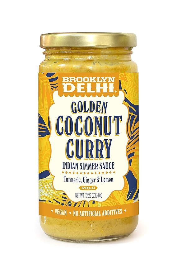Brooklyn Delhi Golden Coconut Curry - Indian Simmer Sauce - Turmeric, Ginger, Lemon & Coriander, ... | Amazon (US)