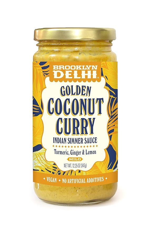Brooklyn Delhi Golden Coconut Curry - Indian Simmer Sauce - Turmeric, Ginger, Lemon & Coriander, ... | Amazon (US)