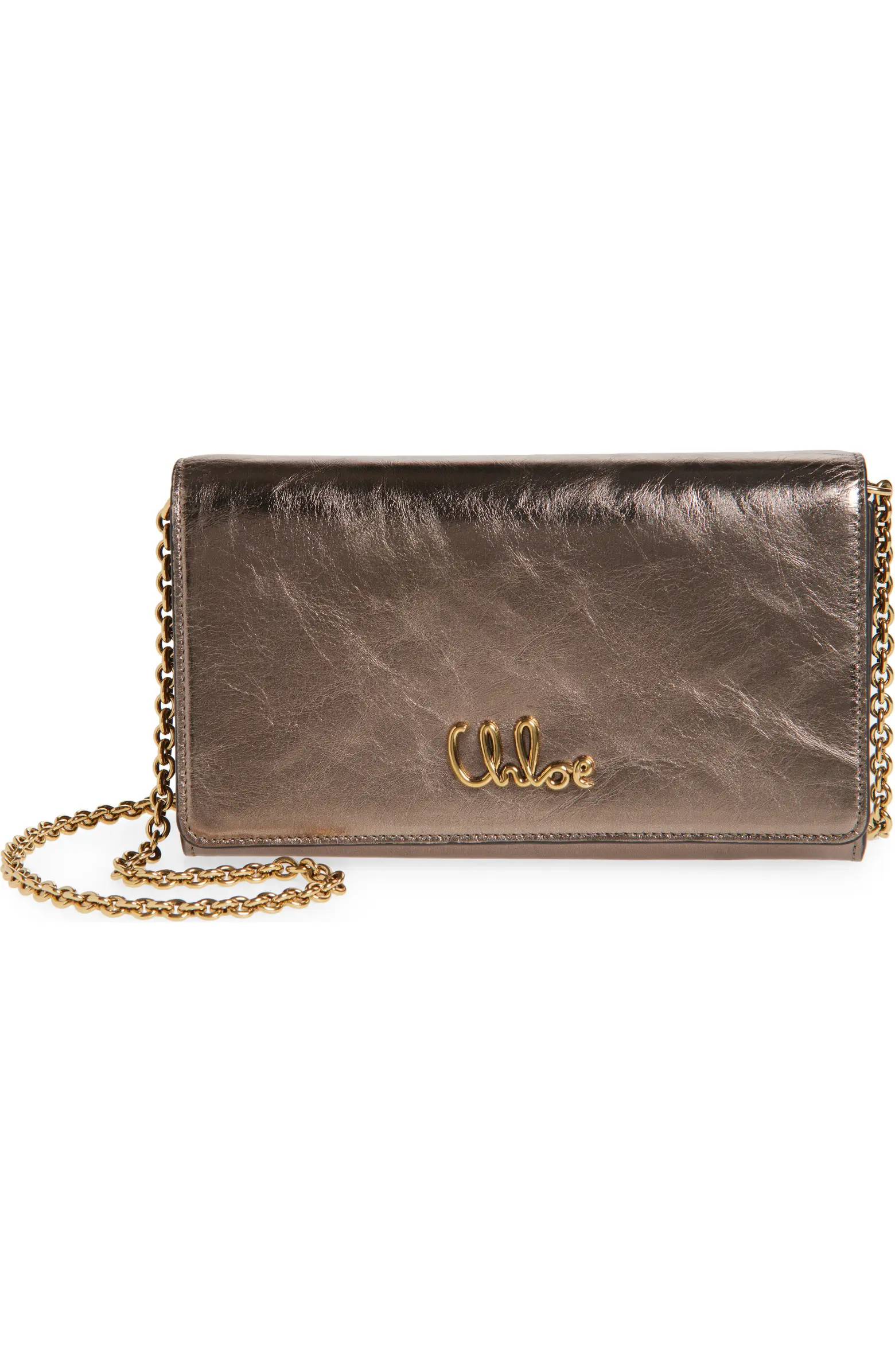 Iconic Metallic Leather Wallet on a Chain | Nordstrom