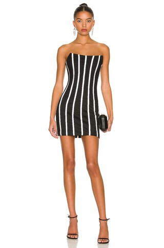MISHA X REVOLVE Adena Dress in Black & Ivory from Revolve.com | Revolve Clothing (Global)
