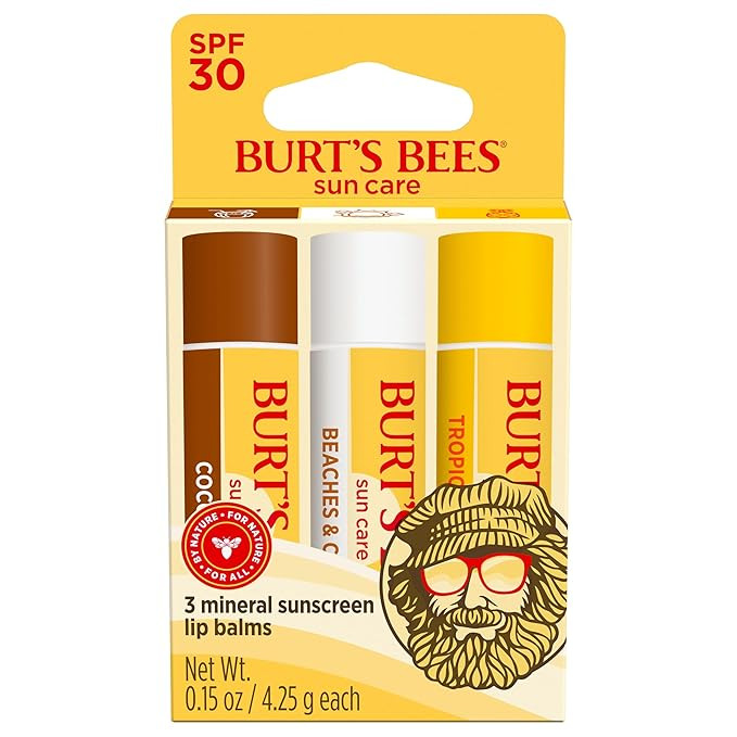 Burt’s Bees SPF 30 Lip Balm, Island Getaway - Coco Loco, Beaches & Cream, Tropic Like It's Hot,... | Amazon (US)