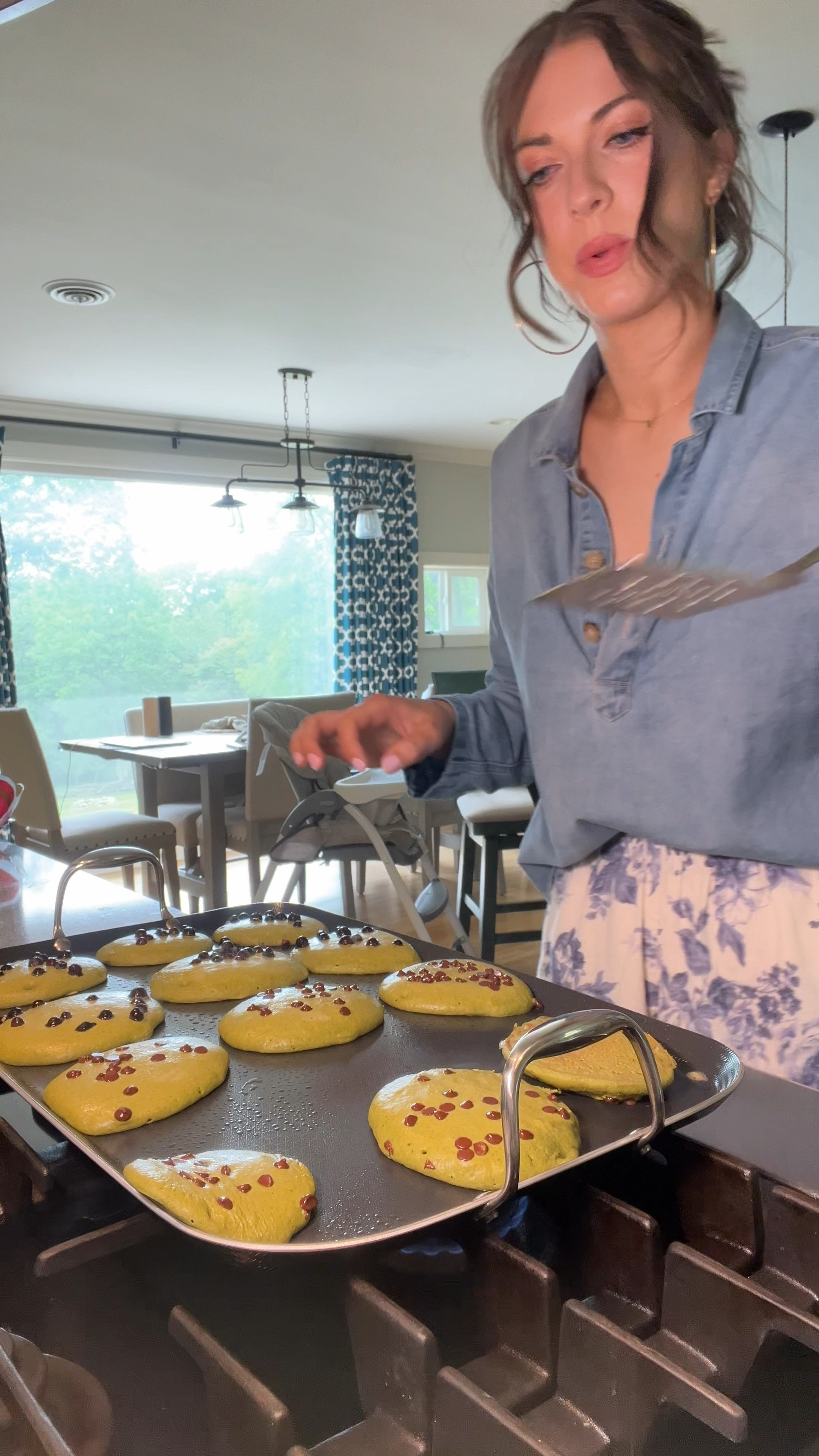 The BEST way to make pancakes EVER. 🥞 This HexClad Double Burner Griddle is perfect for food prep, because it can hold SO MUCH at one time! I cooked 24 pancakes in only two batches 😱

They have my favorite fry pans too- nothing sticks and they are a hybrid of stainless steel and cast iron 🍳

Cooking ware, pots & pans, kitchen 

#LTKStyleTip #LTKVideo #LTKHome