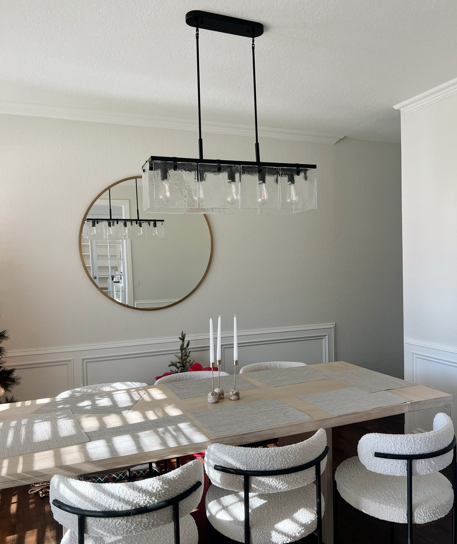 Loving our new dining room light fixture! Looks way more expensive than it was. Very good quality too! 

#LTKhome #LTKsalealert #LTKstyletip
