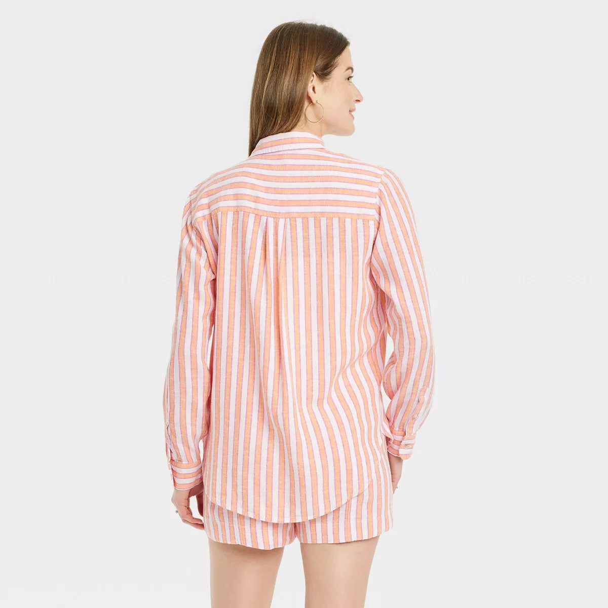 Women's Linen Long Sleeve Collared Button-Down Shirt - Universal Thread™ | Target