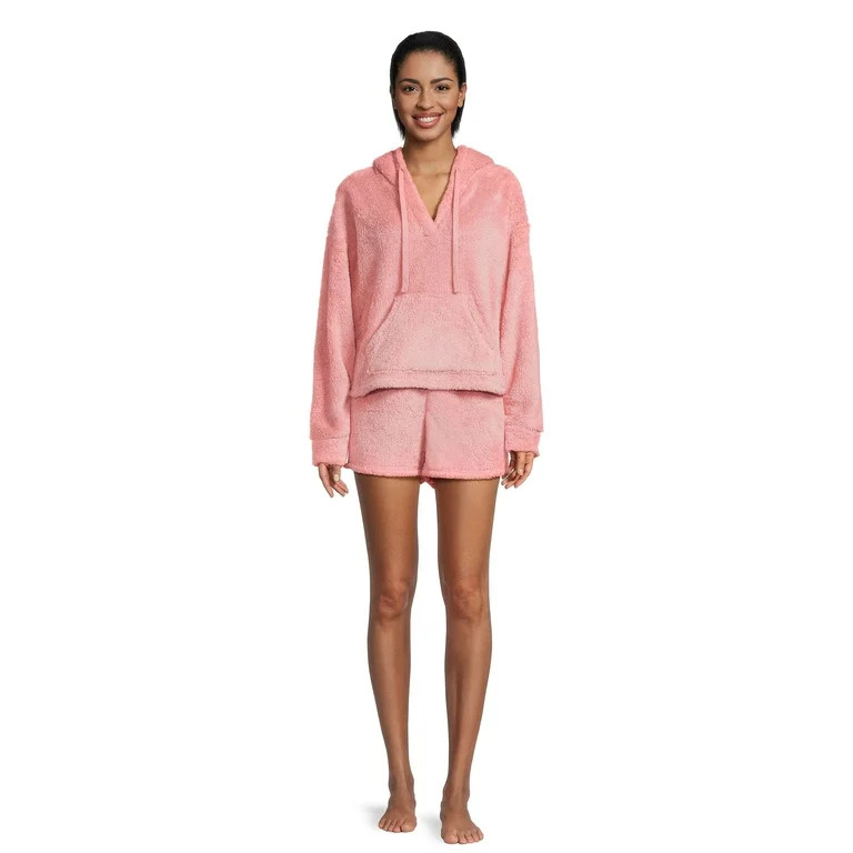 No Boundaries Juniors Hoodie and Shorts Active Set, 2-Piece, Sizes XS-3XL | Walmart (US)