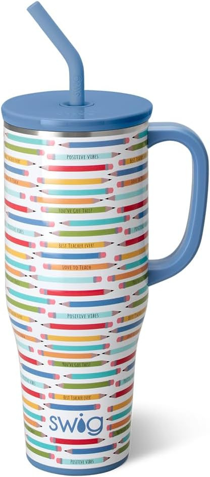 Swig Life 40oz Mega Mug, 40 oz Tumbler with Handle and Straw, Cup Holder Friendly, Dishwasher Saf... | Amazon (US)