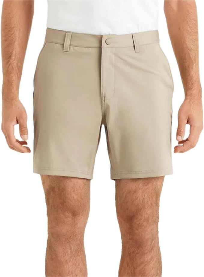 Rhone Commuter 7" Mens Shorts, Stretch Fabric Golf Shorts for Men, Flat-Front Mens Khaki Shorts, ... | Amazon (US)