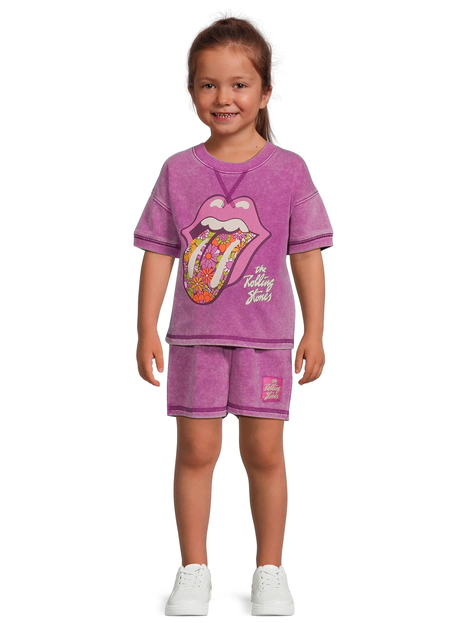 Rolling Stones Toddler Girls Tee and Shorts Set, 2-Piece, Sizes 12M-5T | Walmart (US)