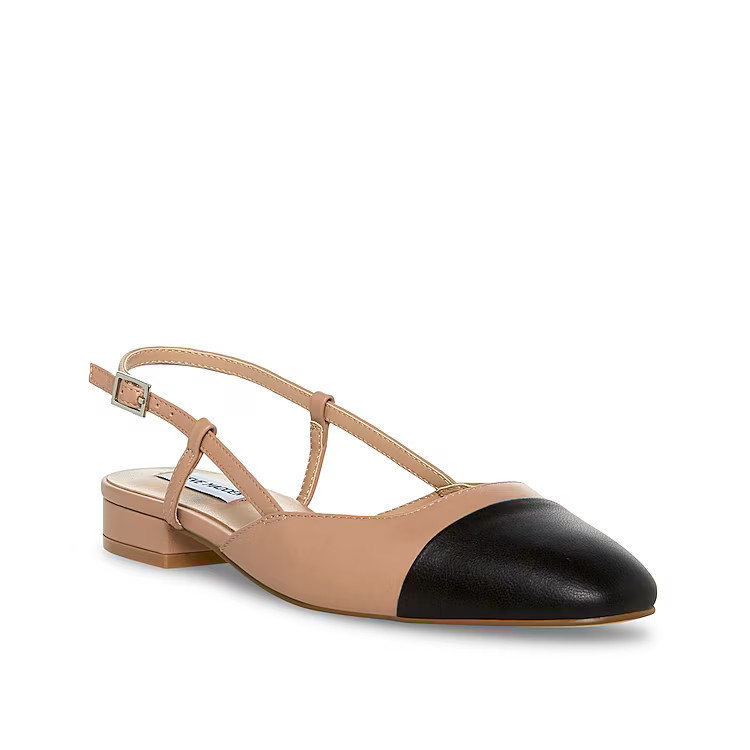 Steve Madden Belinda Flat | Women's | Tan & Black | Size 9.5 | Flats | Slingback | DSW