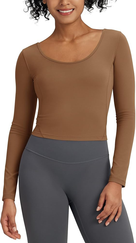 G4Free Barefeel Active Long Sleeve Workout Tops for Women Slim Fitted Athletic Yoga Basic Tight S... | Amazon (US)