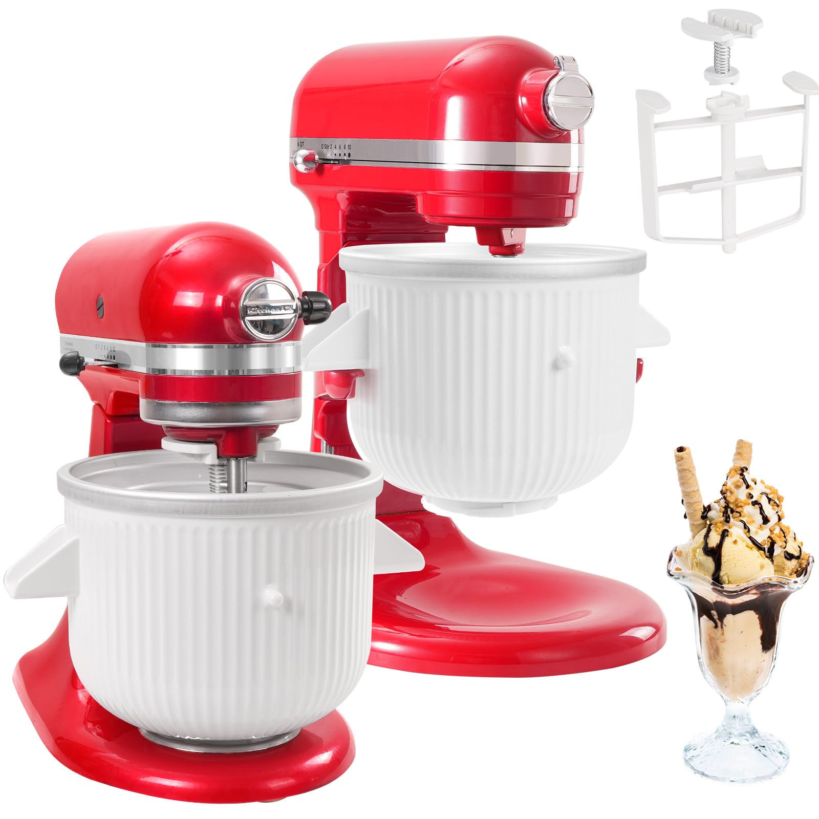Ice Cream Maker Machines for Kitchenaid Stand Mixer,Compatible with Kitchen aid 4.5 QT and Larger... | Amazon (US)