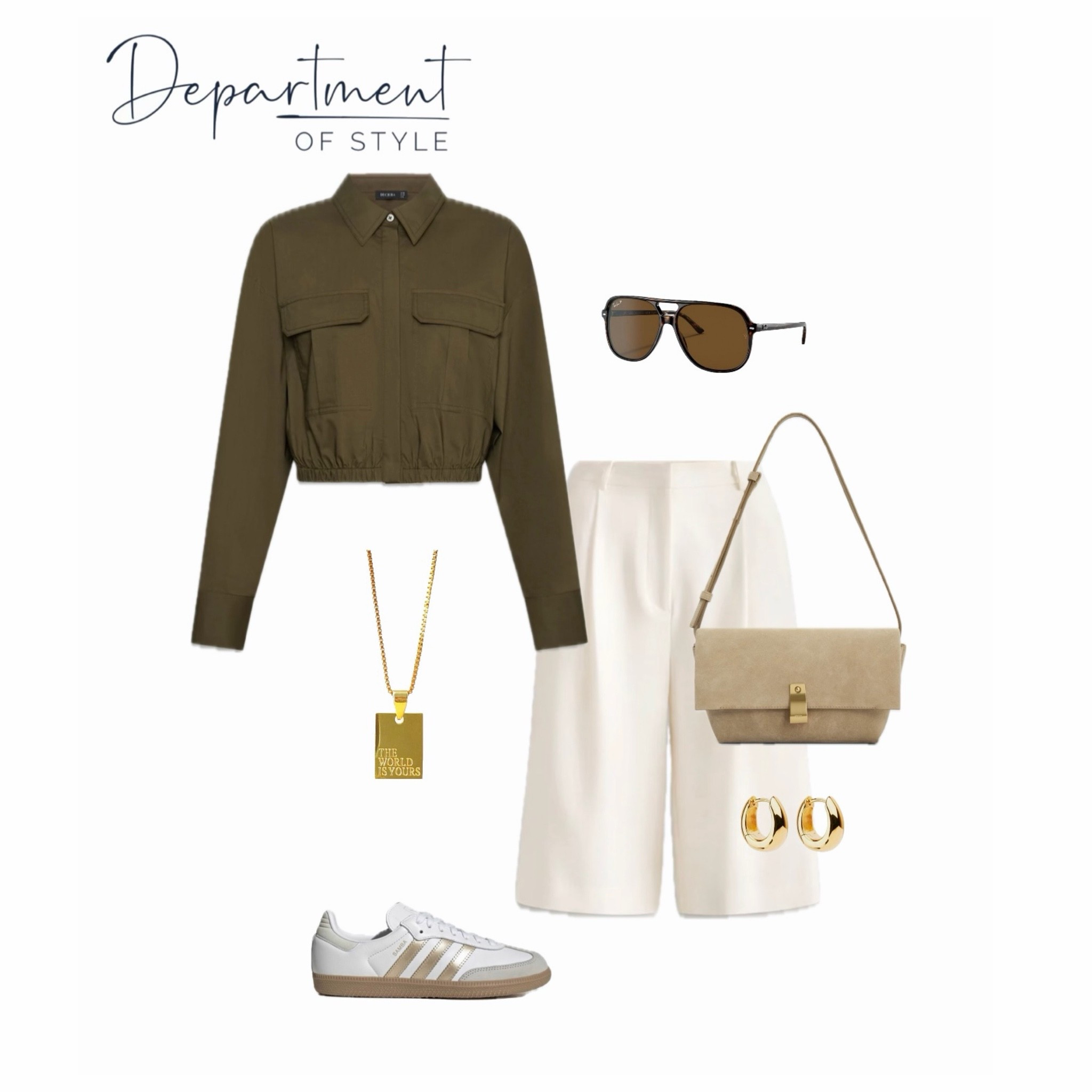 Style Bermuda shorts with cropped shirt for easy weekend wear. 😎
