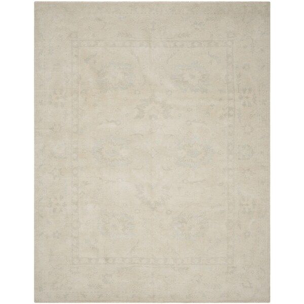 Safavieh Couture Hand-Knotted Oushak Traditional Ivory / Light Blue Wool Rug - 8' x 10' | Bed Bath & Beyond