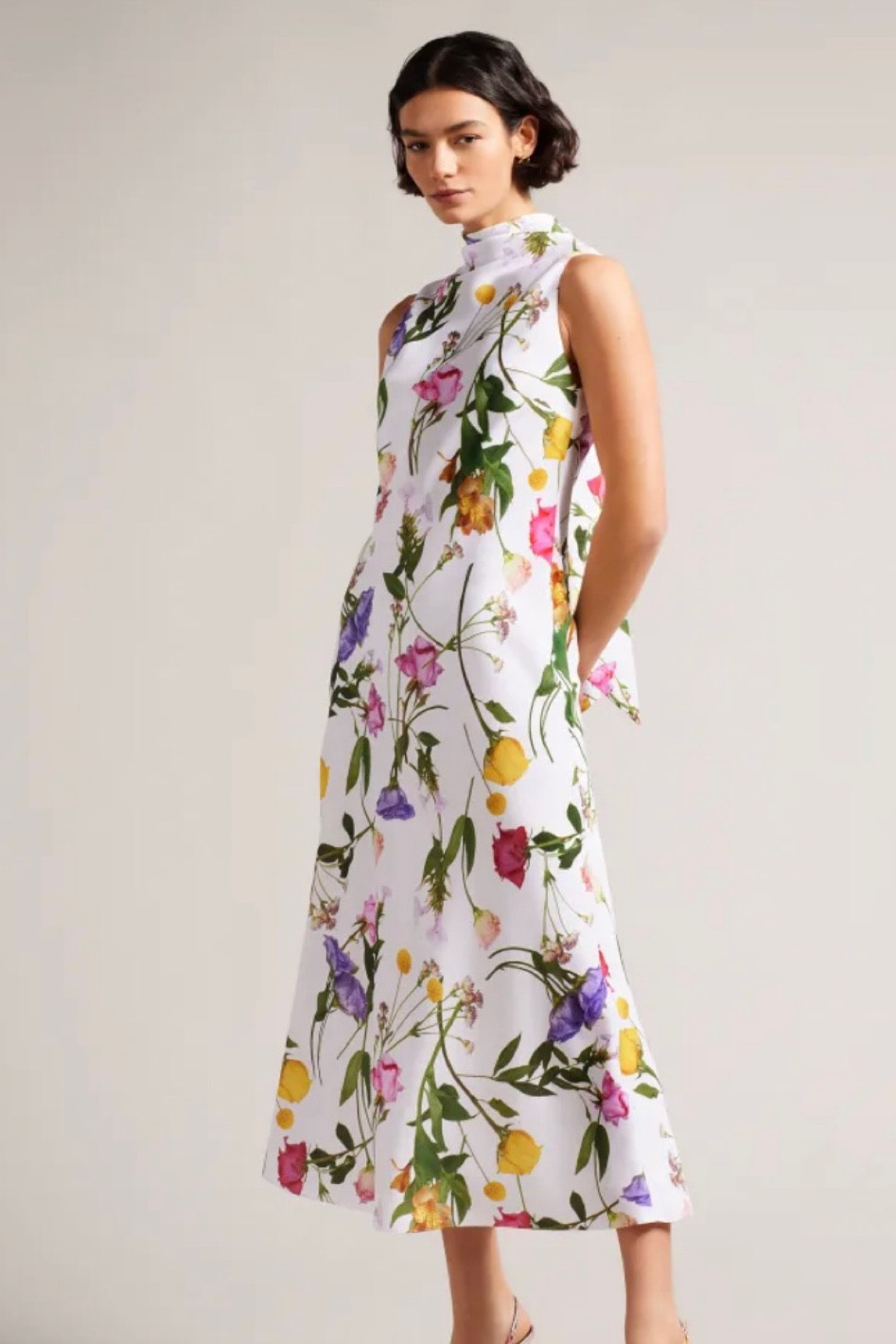 Love this white and floral tea length/midi silk dress for spring 
Comes in black, a shirt, various styles 

#LTKFind #LTKworkwear #LTKwedding