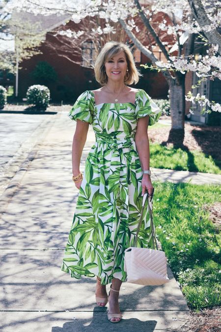 Looking for a dress for Easter or maybe even Mother’s Day! Look no further. This beautiful green and white is the perfect option. Flattering cut, puff sleeves and pockets with this one a stand out. Would also be a great for a wedding guest dress. Linking some other options for you. I’m wearing the XS and I’m 5’3”. Use my code CarlaC15 for discount. 

#LTKfindsunder100 #LTKsalealert #LTKwedding