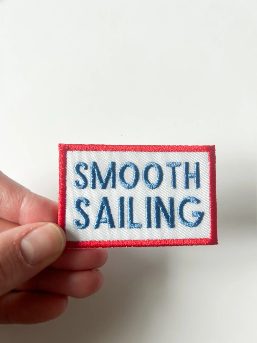 Smooth Sailing Embroidered Iron-on Patch, Nautical, Perfect for Boating Enthusiasts, Sailors, Mar... | Etsy (US)