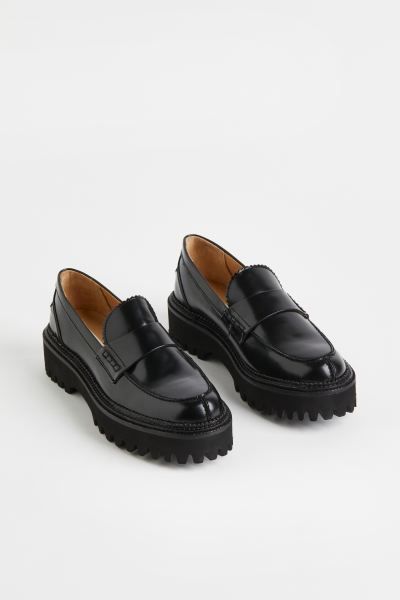 Chunky leather loafers | H&M (DE, AT, CH, NL, FI)