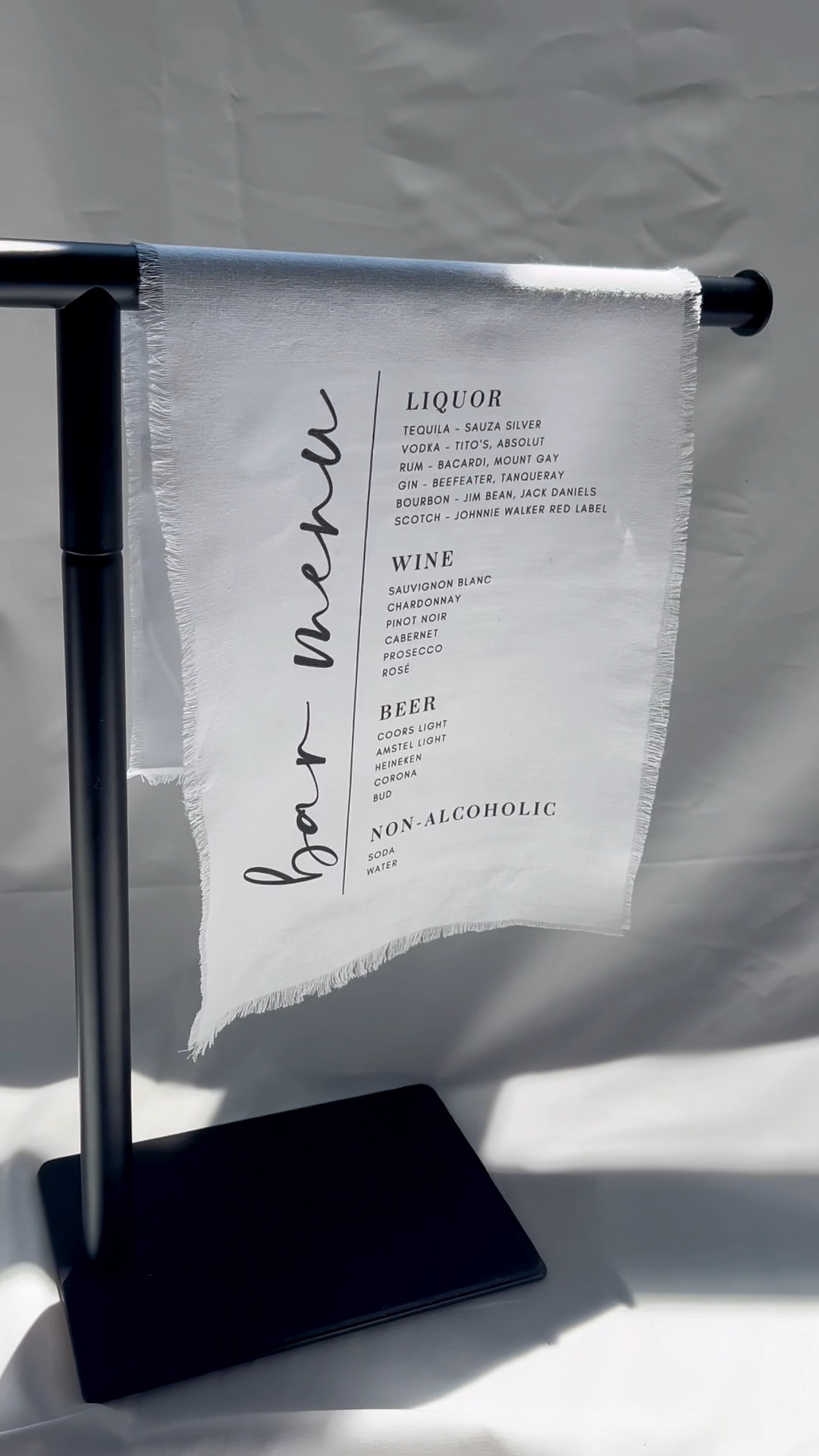 DIY Fabric Wedding Bar Sign 🤍

#LTKwedding