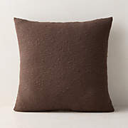 Chocolate Brown Boucle Throw Pillow Cover 20″x20″ – 20″ x 20″ – Chocolate Brown | CB2