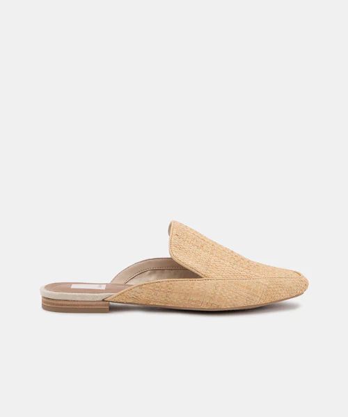 HALEE FLATS IN LT NATURAL RAFFIA | DolceVita.com