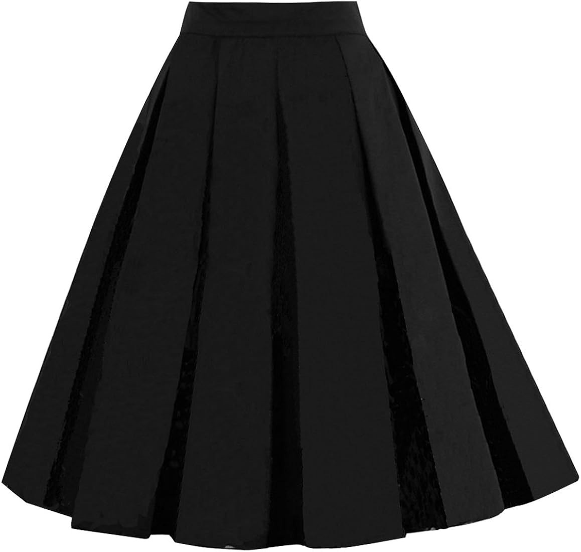 Girstunm Women's Pleated Vintage Skirt Floral Print A-line Midi Skirts with Pockets | Amazon (US)