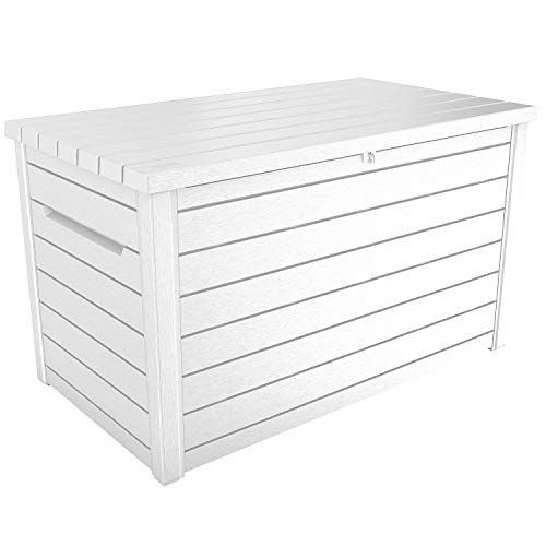Keter XXL 230 Gallon Deck Storage Box Outdoor Patio Container ~ White | Amazon (US)